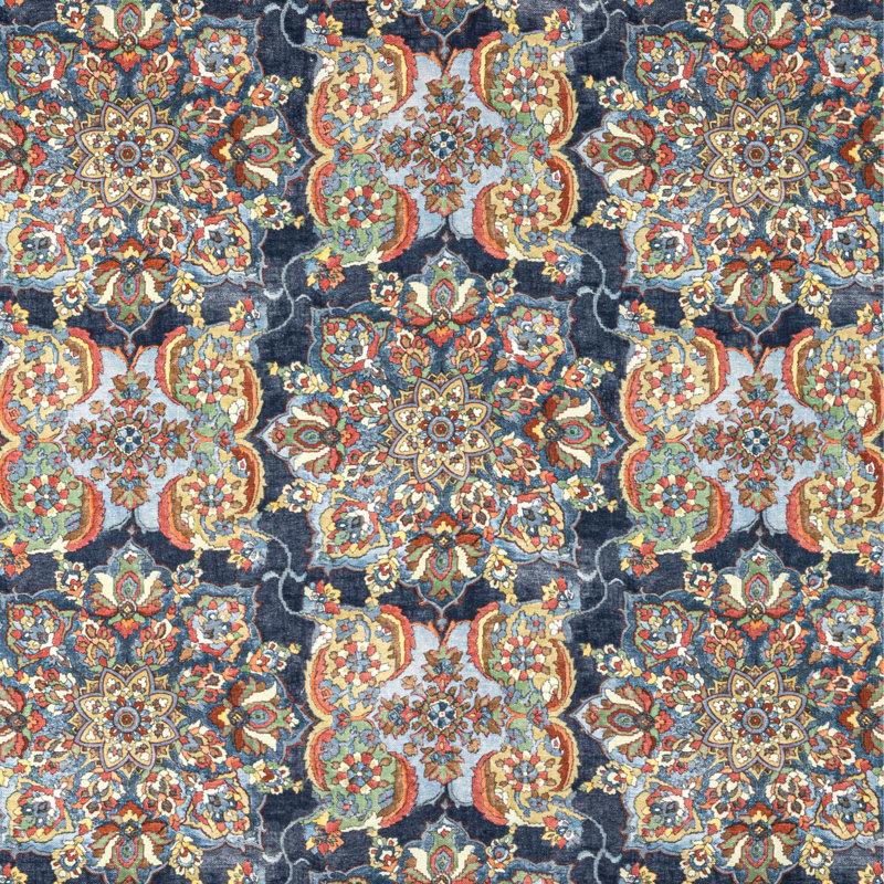Granada Print Fabric, Denim