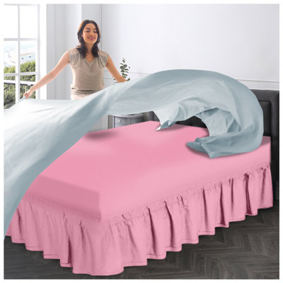 Premium Cotton Blend Plain Dyed Valance Sheet | Soft Durable and Breathable Luxury Bed Sheet for Ultimate Comfort