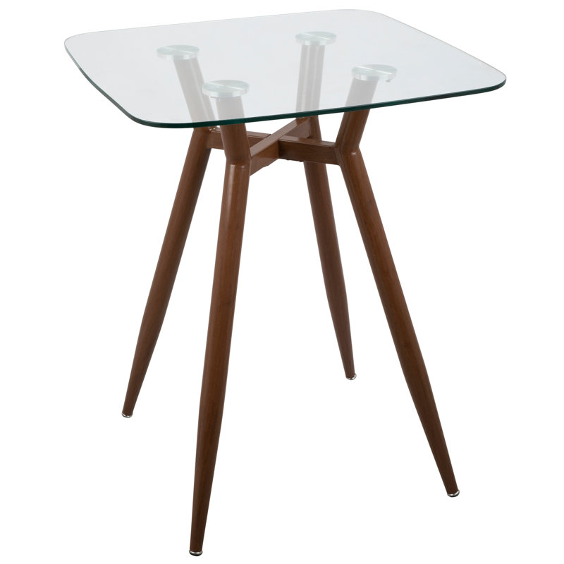 Table de comptoir Mid-Century, Brun