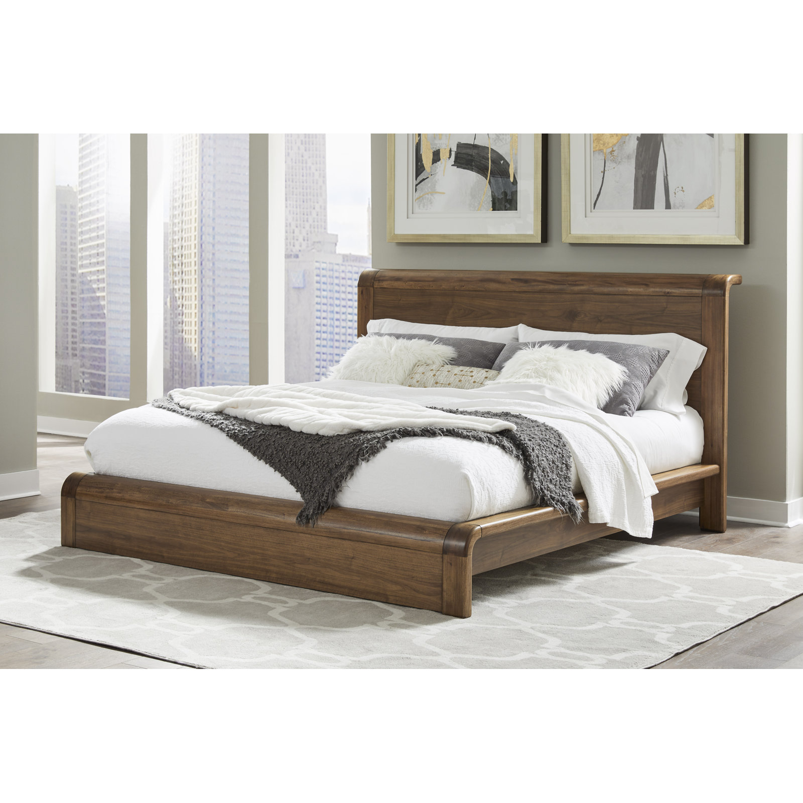 Marica Platform Bed In English Walnut, King