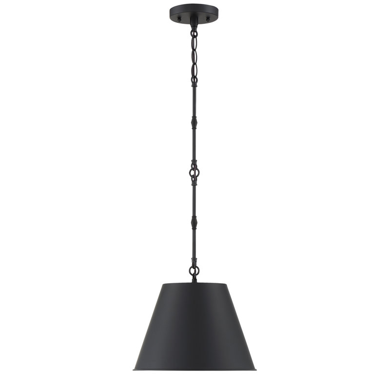 Luminaire suspendu à intensité réglable Presley, H 8,5 po x l 12 po P 12 po, Noir mat
