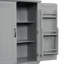 Armoire de salle de bain grise - spacieuse, 1 tablette réglable, armoire basculante en finition, plusieurs compartiments-977729297-977729303