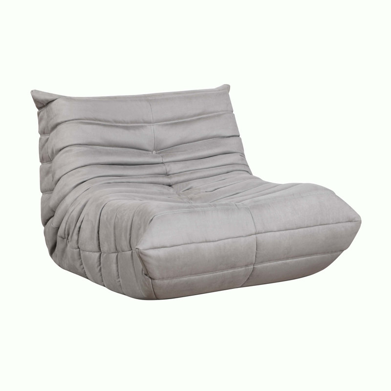 Chaise sans accoudoirs en microfibre, Microfibre grise