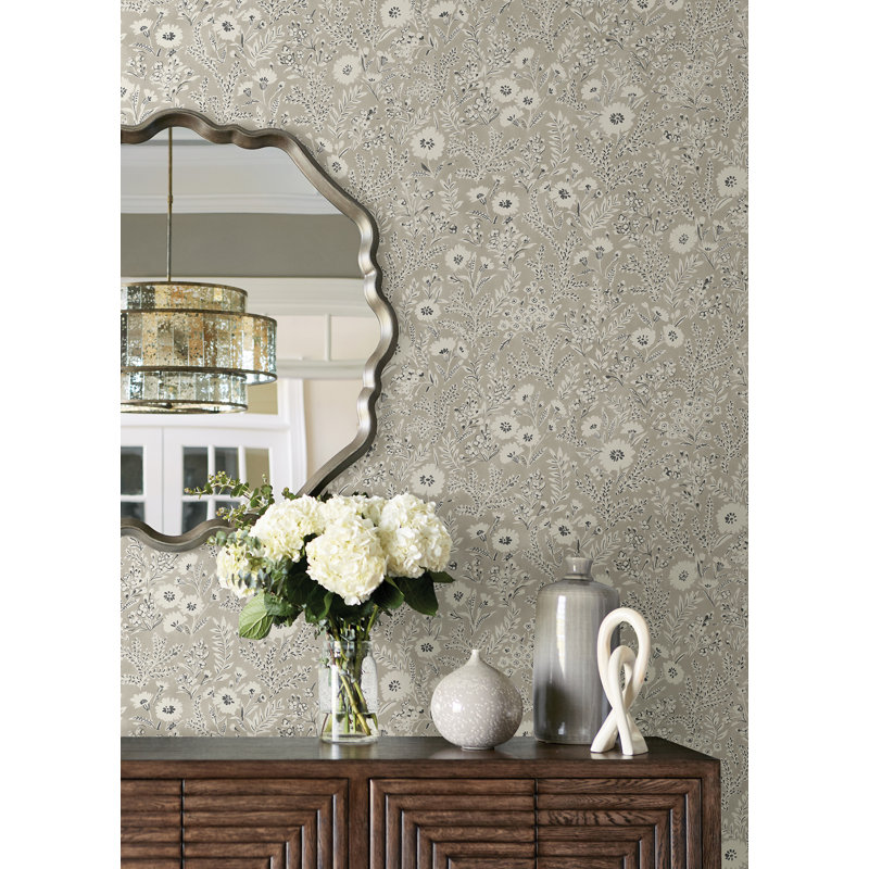 Rouleau de papier peint L 33 pi x l 20,5 po, Gris clair