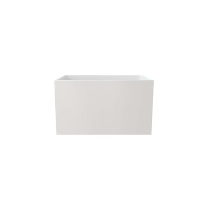 43" Acrylic Free Standing Bath Tubs Modern White Soaker Tub
