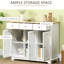Buffet de cuisine moderne blanc - armoire avec comptoir en bois massif, 3 tiroirs, portes, tablette réglable pour le comptoir de rangement et tablette spacieuse, réglable,