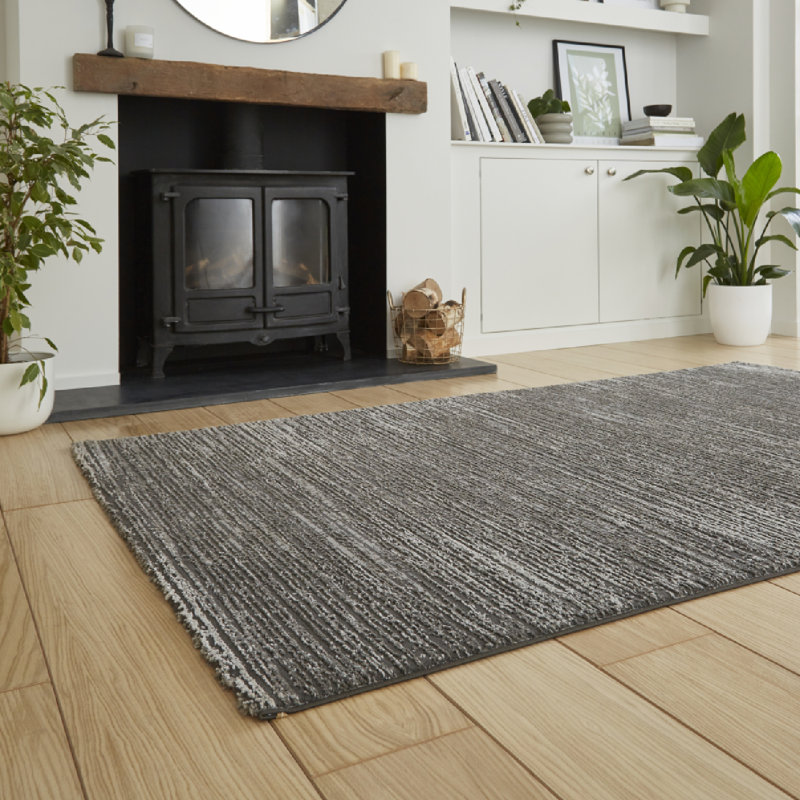 Atward area rug Machine Woven Rectangle Charcoal, Rectangle 120 x 170cm