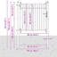 155 cm W Gate Fencing