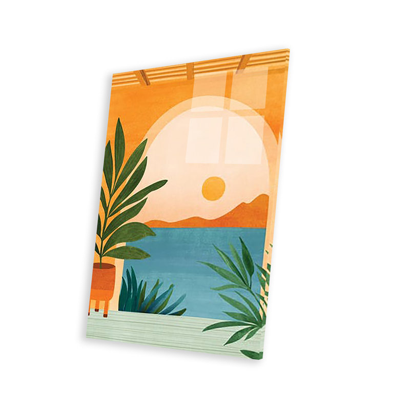 «Riviera Villa View» par Modern Tropical - impression non encadrée, H 24 po x l 16 po x P 0,25 po
