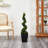 44'' Faux Cypress Topiary in Metal Planter