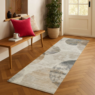 Tapis abstrait lavable à la machine intérieur / extérieur ACN2346