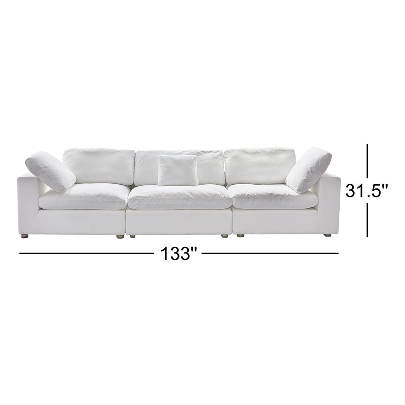 133'' Slipcovered Sofa