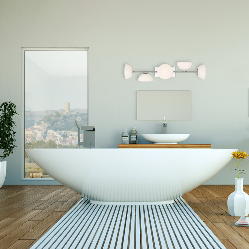 Éclairage pour meuble-lavabo en nickel poli à intensité variable Khalyl, 5