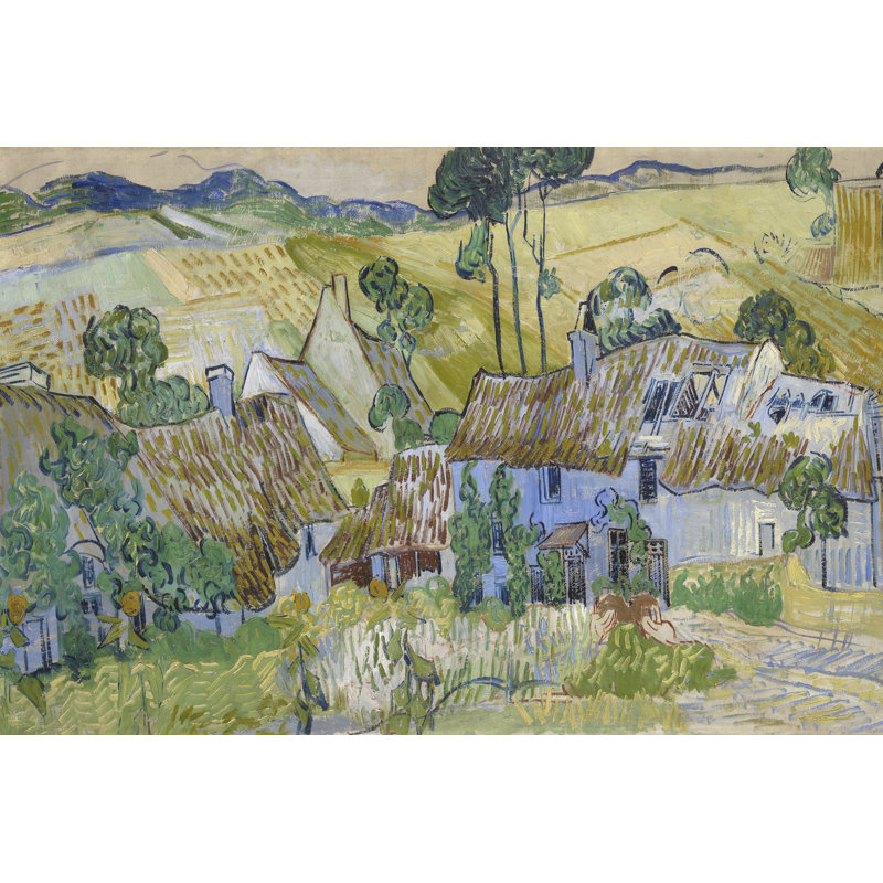 «Izzabell Farms Near Auvers on Canvas» par Vincent Van Gogh, reproduction, H 12 po x l 18 po