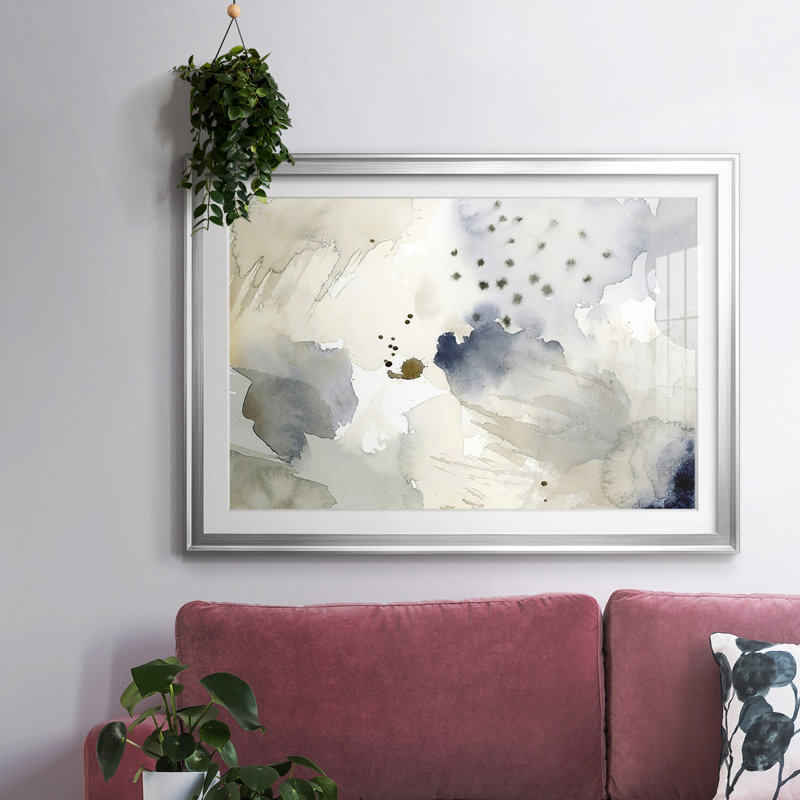 Bergamote séchée en brume II, Argent, H 19 po x l 27 po x P 1,5 po