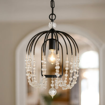 Luminaire suspendu en cristal 1 lumière Voliere