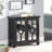 Classic Storage Cabinet Modern Traditional Accent Chest with Mirror Doors Pendant Pulls Wooden Furniture-450812657