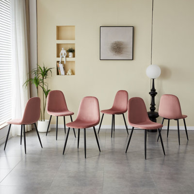 Lilliangrace 18.9'' H Velvet Upholstered Metal Side Chair