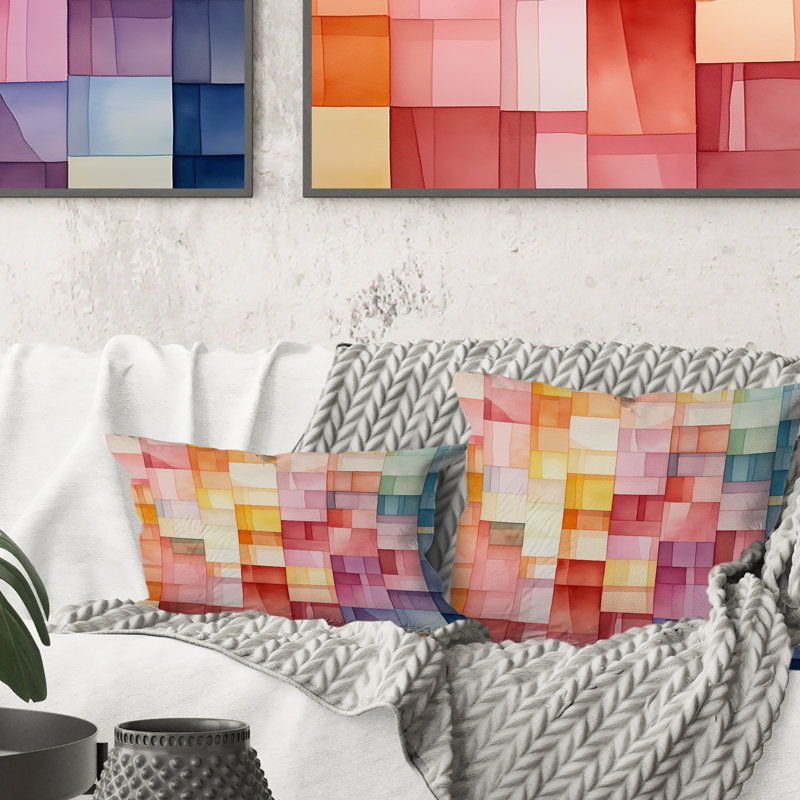 Coussin Hardedge Pastel Symmetry I - Hard Edge