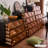 Black+Dark-brown Solid + Manufactured Wood Accent Cabinet