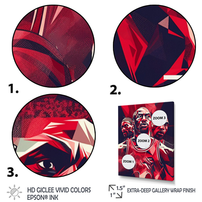 «Basketball Game Face» sur impression sur toile, H 40 po x l 30 po x P 1,5 po