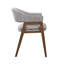 Chaise avec accoudoirs en bois et siège rembourré en noyer Miller (ensemble de 2)