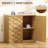 Sideboard Buffet Cabinet With Storage, Modern Fluted Accent Credenzas Cabinet With Unique 3-dimensional Craft, 31.5" Coffee Bar Console Table For Entryway, Kitchen, Dining Room, Natural