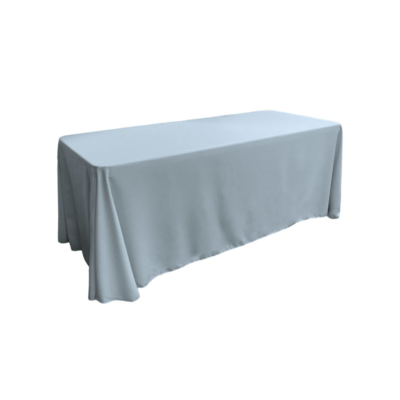 Rectangular Stain-Resistant Polyester Tablecloth - Basics by Wayfair™, Light Blue, 156" x 90"