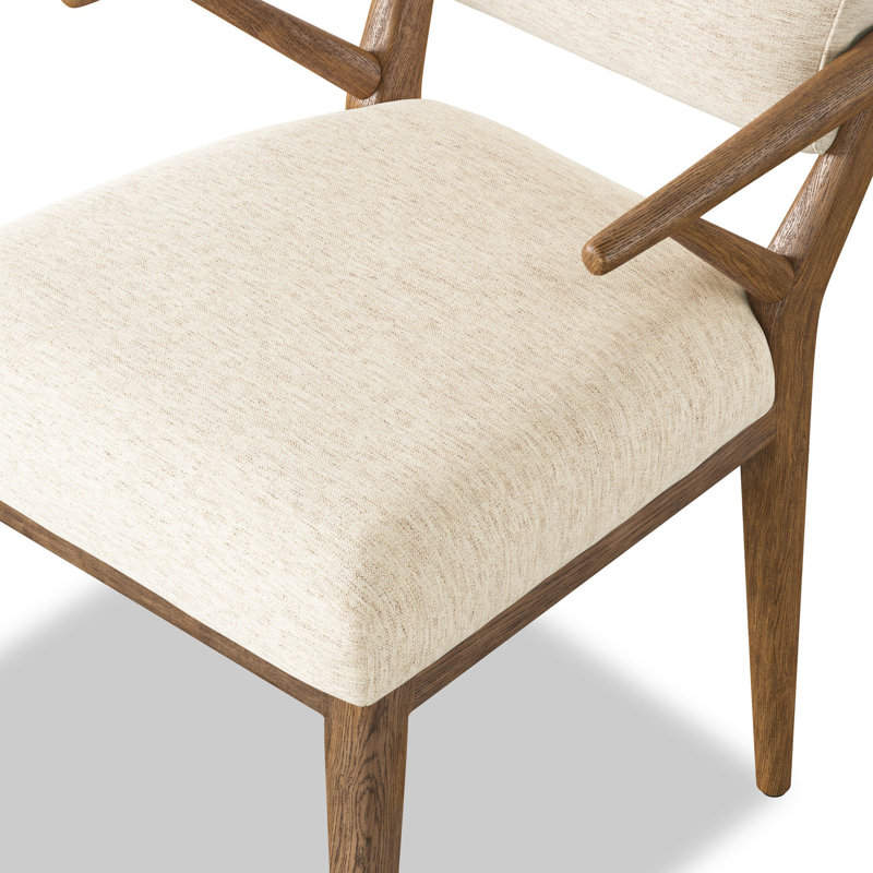 DEIDRE Upholstered Arm Chair, Crypton Nomad Snow