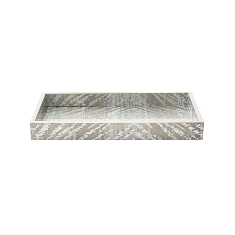 Zebra Bathroom Accessory Tray, 1.5" H x 14.5" W x 7.5" D