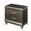 Table de chevet 2 tiroirs champagne foncé