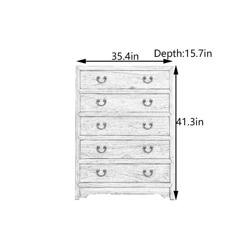 Console en bois d'orme massif