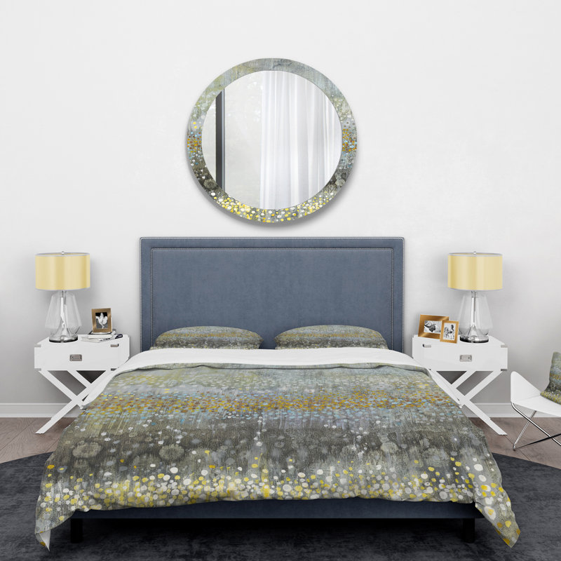 Glam Rain Abstract III - Ensemble de housse de couette moderne et contemporain - Microfibre de polyester