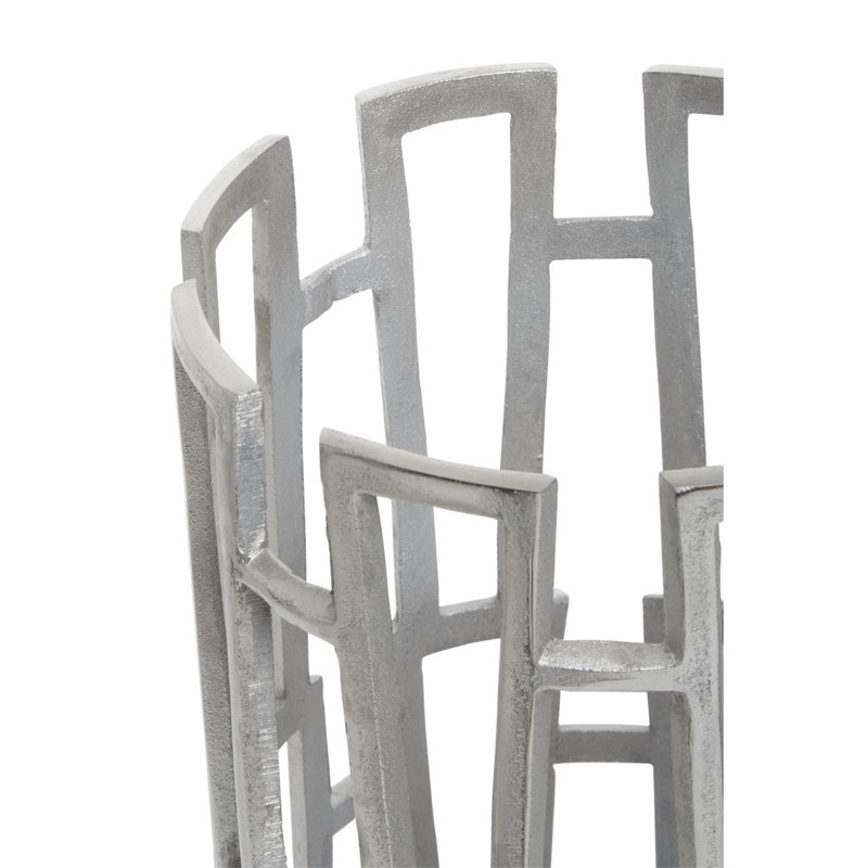Delphi Aluminum Tabletop Lantern, 30cm H x 18cm W x 18cm D