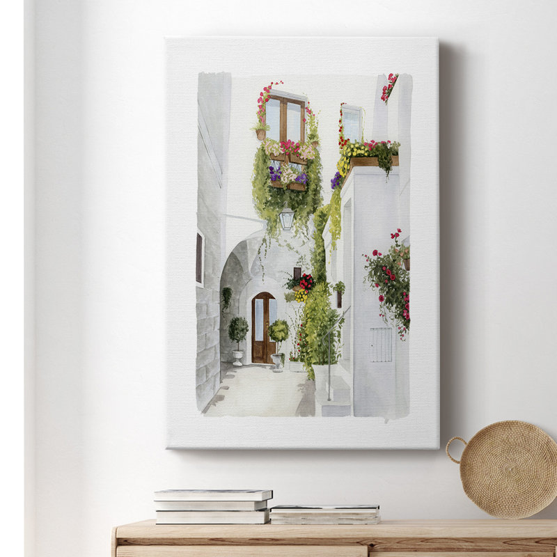 - Peinture sur toile tendue, H 36 po x l 24 po x P 1 po