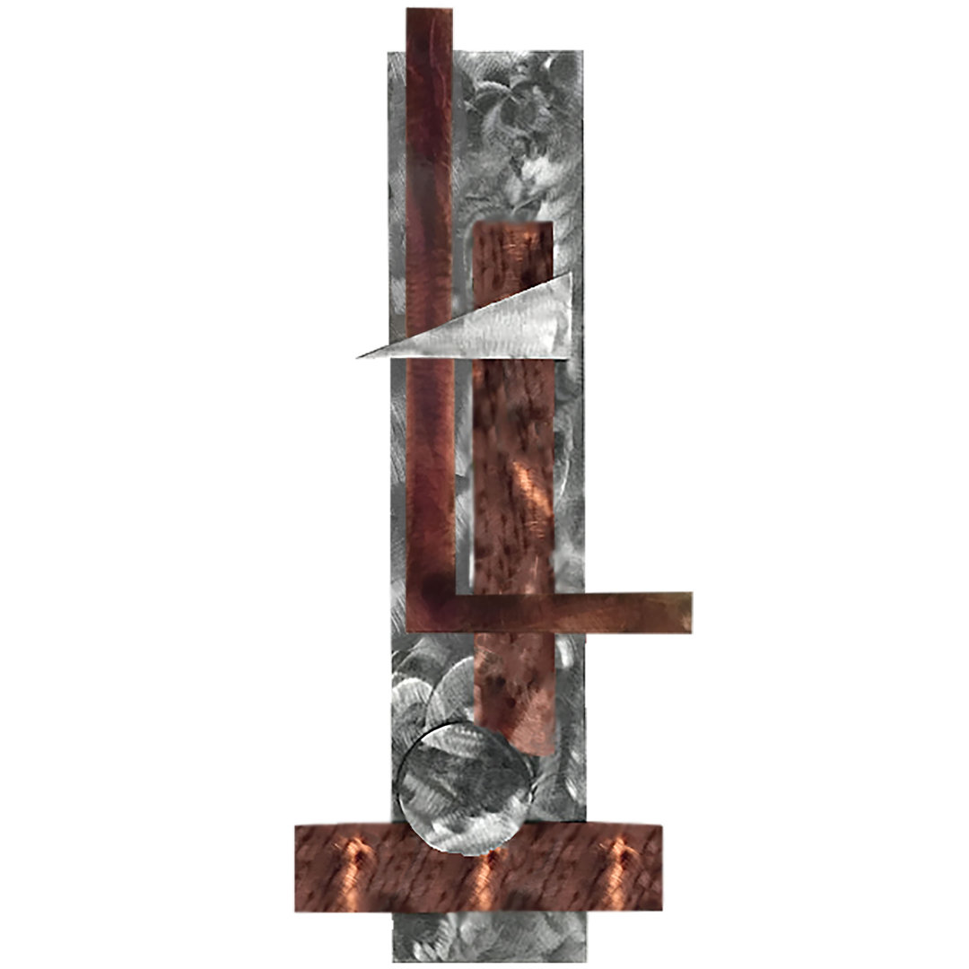 Handmade Modern Abstract Wall Decor on Metal Ivy Bronx 