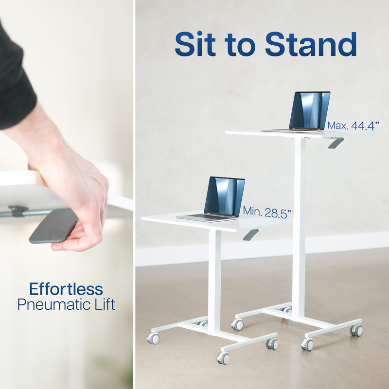 White 28" Pneumatic Mobile Workstation