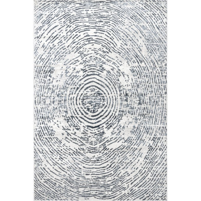 Honiton Abstract Blue Area Rug