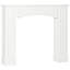 Manteau de cheminée moderne, manteau de cheminée avec motif décoratif largeur intérieure 29 po blanc