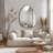 31'' H Asymmetrical LED Accent Wall Mirror, Modern Bathroom Vanity Mirror with Touch Sensor