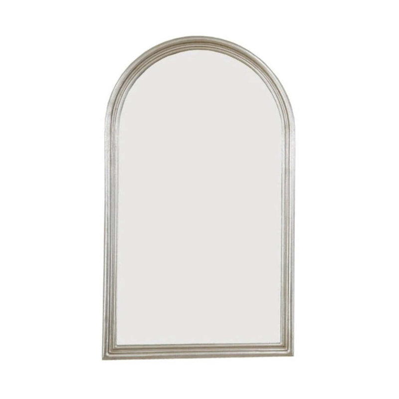 Ayla Flat Wall Mirror, Silver Leaf