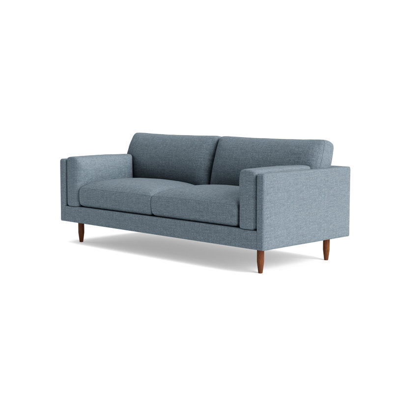 Skinny Fat Loveseat (70"), 85" W, Performance Velvet - Nutmeg