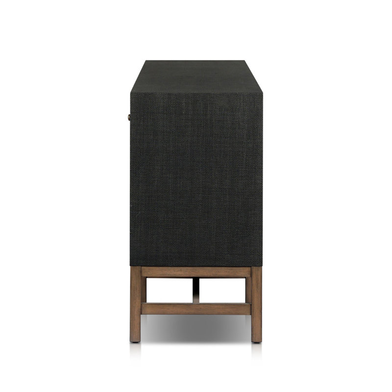 Hakana Ruthe Sideboard-Black Raffia, Black