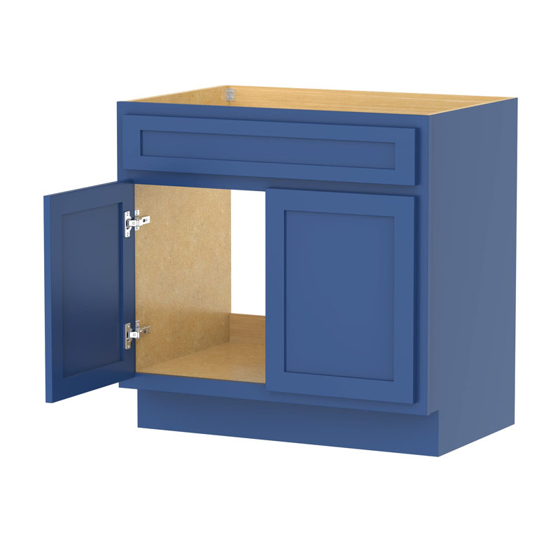 Hibbitts 33'' Single Bathroom Vanity Base Only, Blue