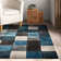 Brooklyn area rug Machine Woven Rectangle Blue/Grey