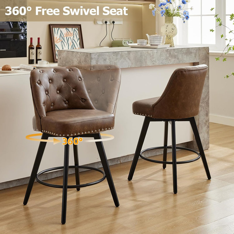 Counter Stool with Metal Frame