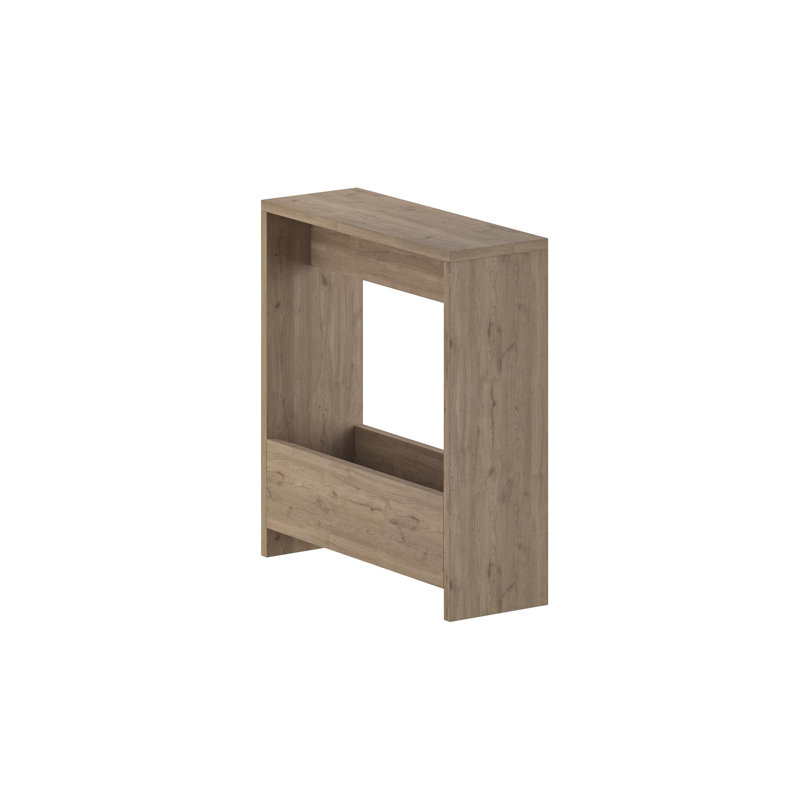 Beeler Modern Slim Compact Side Table, Natural Oak