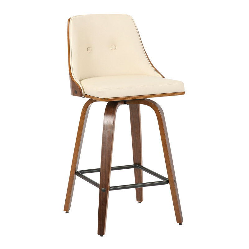 Contemporary Counter Stool, Beige