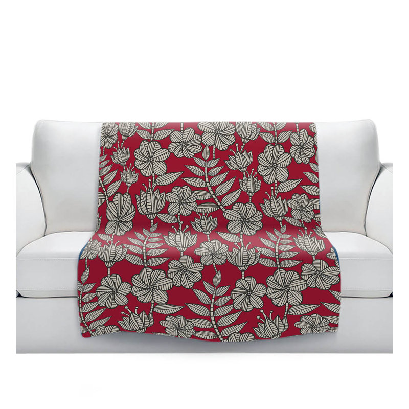Hand Woven Throw Blanket, 51" W x 60" L