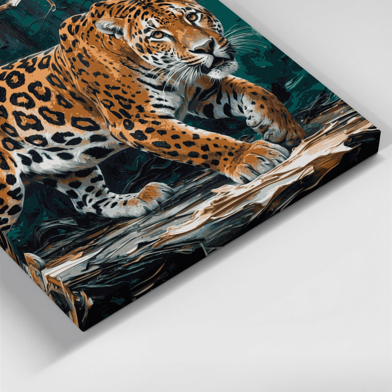 «Big Cats», art mural noir sur toile jaguar brésilien